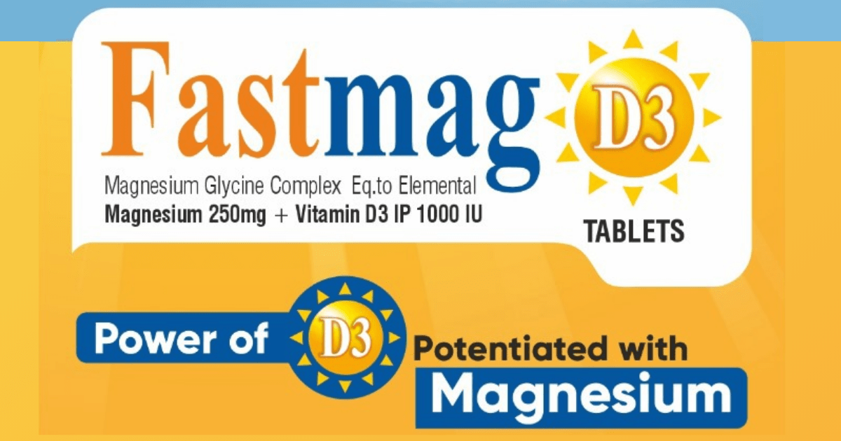 Fastmag D3 Tablet: Magnesium Glycine & Vitamin D3 Synergy