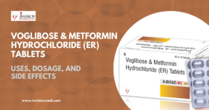 Read more about the article V-BOSE-M2 [Voglibose and Metformin Hydrochloride (SR)] Tablets: Uses, MOA, Benefits, and Recommended Dosage