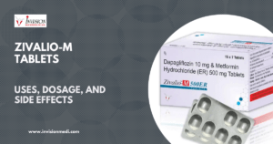 Read more about the article ZIVALIO-M 500ER (Dapagliflozin 10mg + Metformin HCL IP 500mg) Tablets: Uses, MOA, Benefits, and Recommended Dosage