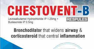 Read more about the article CHESTOVENT-B (Levosalbutamol Hydrochloride IP 1.25mg + Budesonide IP 0.5mg): Unveiling Uses, MOA, Benefits, and Recommended Dosage